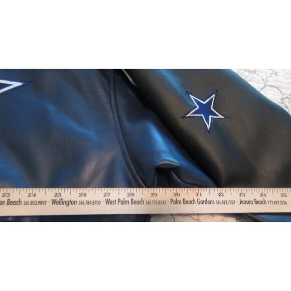Dallas Cowboys Mens Jacket XL Faux Leather NFL Essex Game Day New Without Tags - Picture 15 of 16